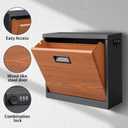Wall Mount Mailbox for House Outside, Large Capacity Mailboxes, Outside Package Delivery Box for Home, Office, School to Collect Package and Mail, Small