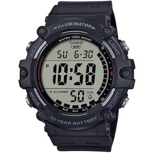 Casio Illuminator AE1500WH Series | LED Backlight | 5-Alarms | 1/100 Sec Stopwatch | Men's Digital Watch (Black)