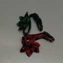 Malier 2 Pack Christmas Dog Collar with Flower, Classic Buffalo Plaid Dog Christmas Collar with Durable Buckle Pet Collars for Small Medium Large Dogs Cats Pets (Plaid Green & Red, Medium)