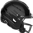 Schutt F7 AiR Elite Varsity Football Helmet (Virginia Tech 5-Star Helmet) | Lightweight, Protective Football Helmet for High School Football and Older, Titanium Facemask and Oakley Visor Included, Molded Gloss Black/F7X ROPO SW II Facemask, Medium