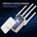 WiFi Extender, WiFi Repeater,Internet Booster, Long Range WiFi Extenders Signal Booster for Home, WiFi Repeater with Ethernet Port Covers Up to 9800 Sq.ft,Quick Setup-White