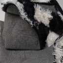 KICMOR Area Rugs for Bedroom Living Room, 4x6 Black and White Fluffy Soft Checkered Rug Fuzzy Shag Shaggy Carpet, Indoor Plush Floor Rugs for Kids Boys Girls Teen Dorm Nursery Home Decor Aesthetic