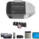 CHAMBERLAIN B2215T Garage Door Opener with Battery Backup, Black