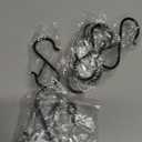 Larmstom 3.5" S-Hooks with Safety Clasps, Rustproof Coated S Metal Hooks for Hanging Plants, Kitchen Utensils, Jeans, Bags, Pots and Pans, 12 Pack Black