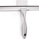 Hiware All-Purpose Shower Squeegee for Shower Doors, Bathroom, Window and Car Glass - Stainless Steel, 12 Inches (Silver)