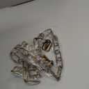 Vintage Glass Chandelier, Sphere Gold Glass Pendant Light Fixtures, 12" Hanging Ceiling Light for Foyer Dining Room Entryway Hallway