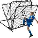 Baseball Soccer Volleyball Rebounder Net with 16 Angle Adjustments Foldable 36''x 36''x 42.5'' Soccer Bounce Back Net Baseball Rebounder for Teens Training and Matches