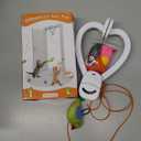 Interactive Cat Toys for Indoor Cats Automatic Electric Flying Bird Feather Mouse Toy - Best Kitten & Adult Cat Enrichment Mouse cat Toy Hanging Electric Kitty Toys for Bored Cats (Medium, White)