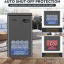ToLife Dehumidifier for Home 95 OZ Water Tank, 1000 sq.ft Dehumidifiers for Basement Bedroom Bathroom with Auto Shut Off 7 Colors LED Light, Grey