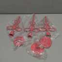 NEEDOMO Valentines Day Decorations, Set of 3 Pink Bow Metal Candlestick Holders for Valentines Decor, Taper Candle Holders Table Centerpieces for Romantic Wedding Party Mantel Decor