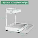 REALINN Expandable Under Sink Organizers and Storage, 2 Tier Under Cabinet Organizer, Heights Adjustable Pull Out Rack for Kitchen Bathroom Laundry, White, 1 Pack