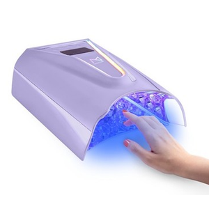 M  Crystal Cure 128W UV Nail Lamp  Fast Curing Nail Light with 45 Powerful 365nm+405nm LEDs  Cordless, Rechargeable, Auto Sensor  UV Light for Gel Nails for Manicures & Pedicures (Violet)