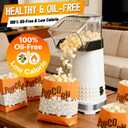 1200W Hot Air Popcorn Popper ETL Certified Oil-Free Healthy Popcorn Maker Machine with 4.5 Quart Large Capacity, 2-Minute Fast Electric Popcorn Machine for Movie Night, Party, Snack, White