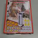 Cookie Press, Spritz Cookie Press, Cookies Maker for Baking, For DIY Biscuit Maker and Decoration with 20 Cookies Discs and 4 Piping Tips (Stainless Steel)