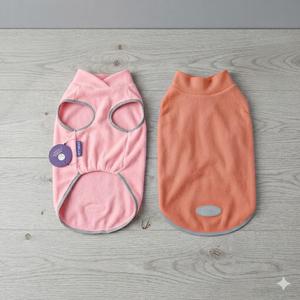 cyeollo 2 Pack Small Dog Sweater, Stretchy Fleece Vest with Reflective Stripe Pullover Sweatshirt Dog Jacket Pet Clothes in Cold Weather Boy & Girl Sweaters for Small Dogs, Red & Fuschia M