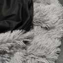 DUMOS 37.4 Inch XL Donut Dog Bed for Indoor Use, Fluffy Faux Fur Plush
Warming Cozy Round Pet Bed, Machine Washable Cuddler, Anti-Slip Bed for Dogs and Cats, Grey