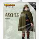 Spooktacular Creations Halloween Child Boy Green Hooded Archer Cape, Kids Medieval Wizard Outfit for Cosplay Themed Parties (Medium(8-10 yrs))