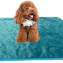 Bucephalus Waterproof Dog Blanket - Thick Reversible Sherpa Fleece Pet Blanket for Couch Bed Sofa Protector, Pee Resistant Washable Soft Blanket for Dogs Puppy Cats Puppies (25x35 Inches, Teal)