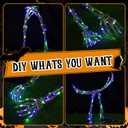 Halloween Decorations 5 Pack Solar Powered Skeleton Arm StakesLights 110pcs Bright LED Light Beads 8 Modes Waterproof Solar Charging Suitable for Outdoor Yard Lawn Home Party Decor