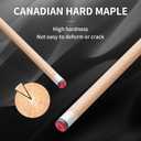 Kmise Pool Cue Stick Set,4 Colors Canadian Maple Cue,Pool Sticks for Adults,Tacos de Billar 18 19 20 21oz for Beginner, 20OZ