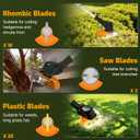 3-in-1 Cordless Weed Wacker Electric Weed Eaters, Lightweight Stringless Grass Trimmer Edger Brush Cutter with 2 Batteries, 32 Blades & Wheels for Yard Garden Lawn, 35 inches