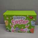 Large Printed Easter Eggs, 6 Inches Jumbo Plastic Eggs Fillable for Easter Themed Hunt Basket Stuffers Fillers Filling Treats Bulks Party Favor Classroom Prize Supplies