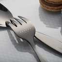 ANNOVA Kids Silverware Children's Safe Flatware Set Stainless Steel - Children Forks, Children Tablespoons, Toddler Utensils, Metal Cutlery Set for LunchBox (Black Gold, 6)