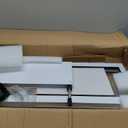 VEVOR Dog Door for Sliding Glass Door, 75 7/8"-80 11/16" Adjustable Height Doggy Door for Sliding Doors, Aluminum Frame Tempered Glass Pet Door with Hinge Structure Flap and Lock for Medium-Sized Dogs (White)