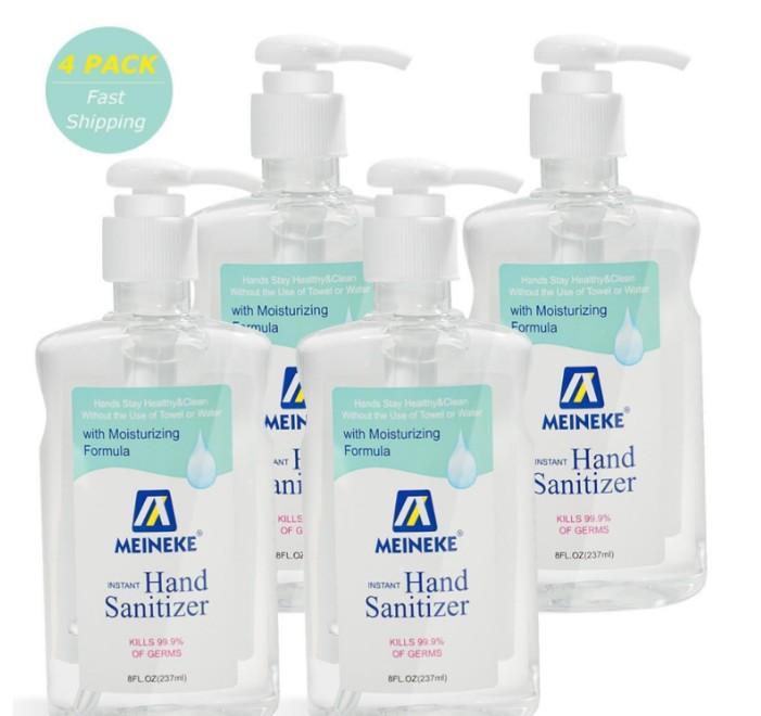 8 Fl. Oz. Advanced Hand Sanitizer Gel with 62% Alcohol Based,4 Pack