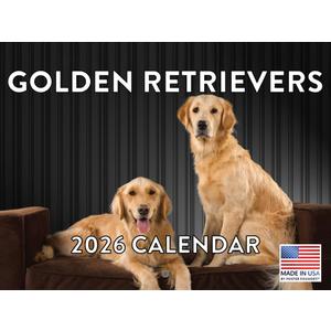 Golden Retriever Calendar 2026 Monthly Wall Calender 12 Month | American Made In The USA