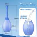 Enema Anal Douches for Men Women - Enema Bulb with Bendable Silicone Nozzles for Men Women Colon Cleanse, Anti Backflow Shower Douche Enema Kit with Lube, Anal Cleansing Feminine Care Douche Bottles