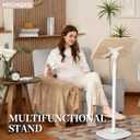 Adjustable Floor Book Stand Height From20'-67‘ and Angle, Music Stand,Reading Stand for Tablet Bibles, Recipes, Cooking, Books Wooden Display Rack,Stable Portable with Clip