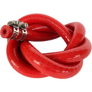 6.5MM (1/4") X 3.28FT Red High Temp Reinforced Silicone Heater Tubing Hose Radiator Coolant Straight Line(Work Pressure 145PSI/4-ply Reinforced/5MM Thick)+2 Clamp