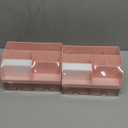 Makeup Organizer with Drawers, Cosmetic Storage for Dresser Vanity and Bathroom Countertop, Beauty Holder for Lipstick Brush, Skincare Organizer for Vanity, Cosmetic Display Case (Pink-2Pack)