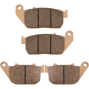 LOCOPOW Brake Pads Front & Rear Compatible with Harley Davidson Sportster 883 1200 XL883 XL883C XL883L XL883N XL1200C XL1200L XL1200N XL1200V XL1200X, Sintered Metal