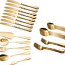 Magicpro, Stainless Steel Cutlery Set, Gold, 45 Pieces
