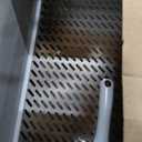 Stainless Steel Sifting Cat Litter Box for Pine Pellets, Light Gray