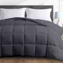 HomeSmart Weighted Comforter Queen - More Fluffy Fill Than Regular Queen Size Weighted Blankets, (20lbs 88x92 Grey)
