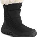 POLAR Womens Memory Foam Twin Zip Opening Pull On Nylon Waterproof Thick Faux Fur Lined Winter Rain Snow Boots