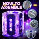 Halloscume 10 Sets 80s Party Decorations 90s Cassette Tape Bucket Centerpiece Tape Radio Boombox Birthday Party Table Neon Light Decorations for 1980 1990 Hip Hop Supplies