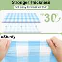 misaya 6 Packs Buffalo Disposable Table Cloth, 54 x 108 Inch Waterproof Plastic Tablecloth, Rectangle Baby Blue and White Checkered Table Covers for Picnic, Birthday, Party