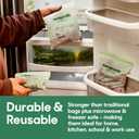 Compostic Compostable Gallon Bags (100 Count) Bulk Pack Resealable Zip-Seal, Plant-Based, Home Compostable, Freezer Safe, BPA-Free, Non-Toxic, GMO-Free Food Storage Bags
