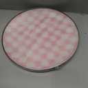U-QE 20PCS Pink Plastic Plates for Party - Retro Checkered Plates Disposable Heavy Duty - White and Pink Plate for Party, Birthdays - 10 10.25 Inch Dinner and 10 7.5 Inch Dessert Plate