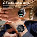 Smart Watch for Men, 1.85" Big Screen, 710mAh, IP67 Waterproof, with Bluetooth Call/Heart Rate/Pedometer/100+ Sports Modes Fitness Tracker Outdoor Sports Watch for Android iPhones (Orange)