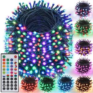 Joomer Color Changing Christmas String Lights, 800 LED 17 Colors LED String Lights Outdoor Fairy Twinkle Tree Lights with Remote Timer Plug in for Room Indoor Wedding Party Christmas Decorations (262FT)