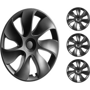 VEVOR Wheel Rim Cover Hubcaps, 19 in, 2021-2023 Model Y Fully Fit Hubcap with Snap, Guard Tape & Valve Nozzle Hole, ABS & PC Hubcap with High Rigidity & Less Wind Drag, Fits for All Weather Use