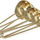 Martha Stewart Richburn 4-Piece Gold Stainless Steel Measuring Spoons Set  Durable and Stylish Kitchen Measuring Tools for Precise Baking and Cooking