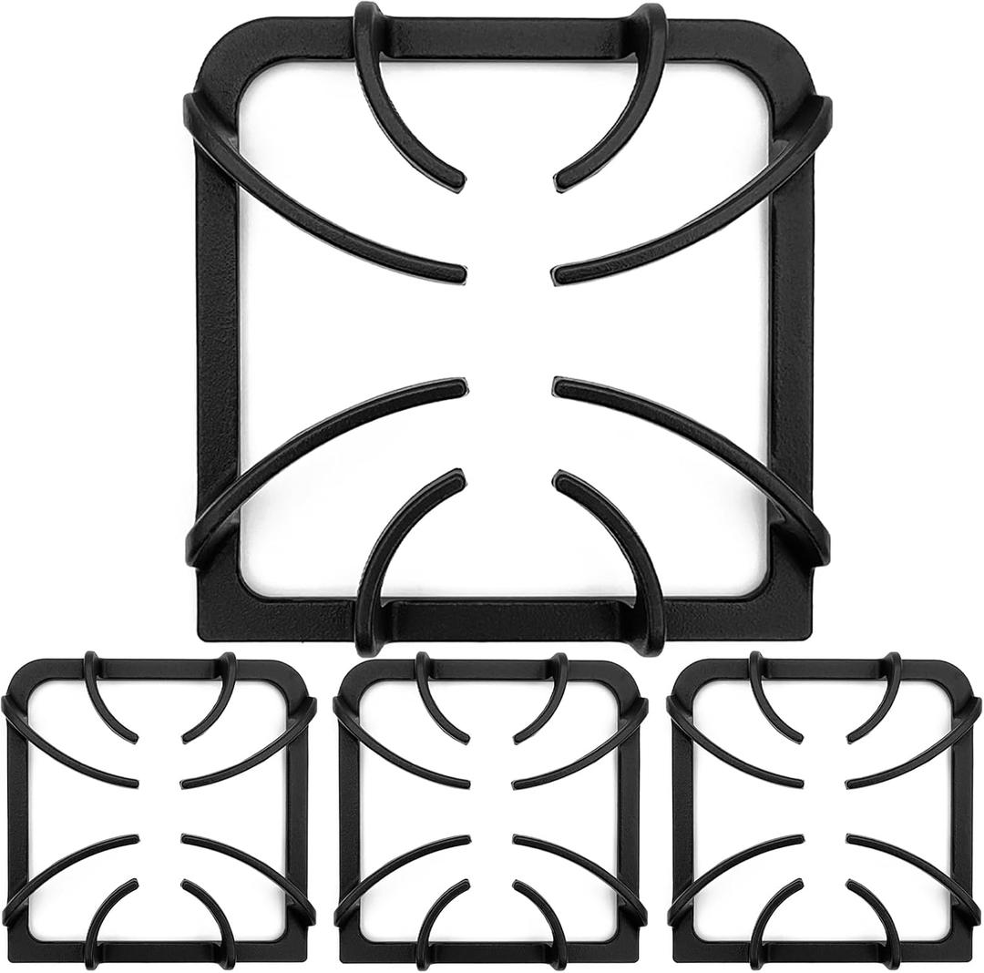 316202405 Cast Iron 4 Burner Grate Replacement for Frigidaire Gas Oven Stove grate Range Stove Top Parts 8-7/ 8'' x 8-7/ 8''