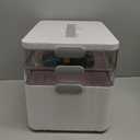 3-Tier Medicine Organizer - Portable Medicine Cabinet with Plastic Handle, Multipurpose Medical Box with Pill Box, Empty First Aid Kit for Home (8.66 x 9.46 x 13.42 inches)