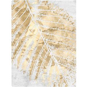 Fine Art Canvas Tropical Gold Canvas Wall Decor by Artist Belle Maison for Living Room, Bedroom, Bathroom, Kitchen, Office, Bar, Dining & Guest Room - Ready to Hang - 24 in x 32 in